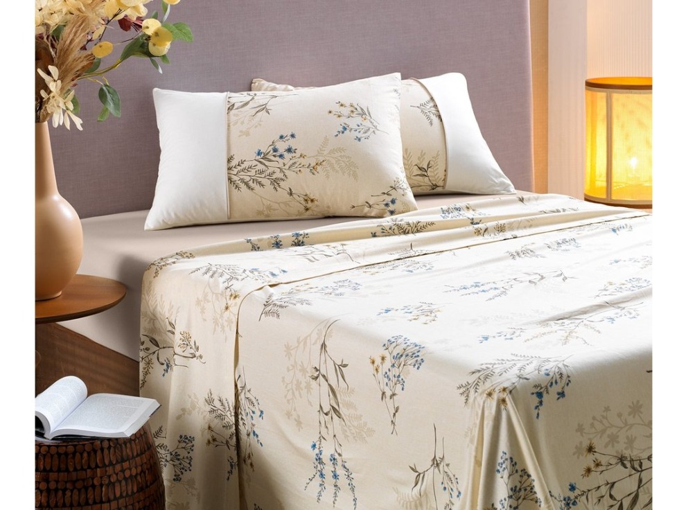 Jogo de cama completo casal  peças malha % algodão