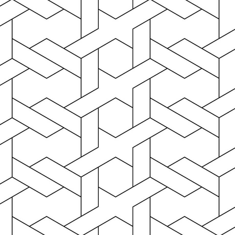 Papel de Parede Padrão Geométrico Abstrato II  Papel Adesivo